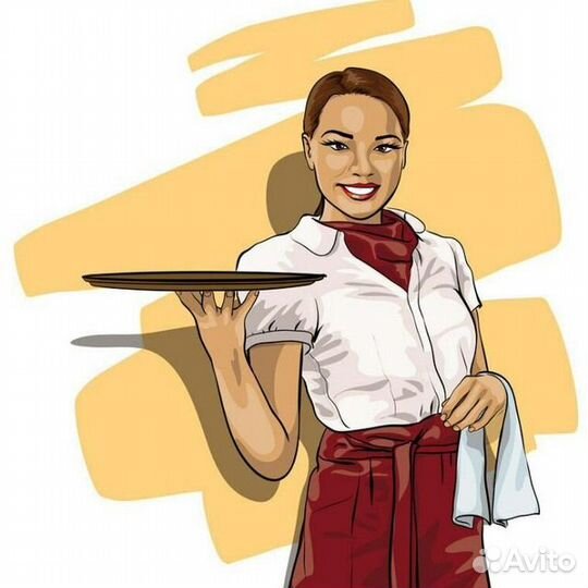 Официант с проживанием и питанием на море