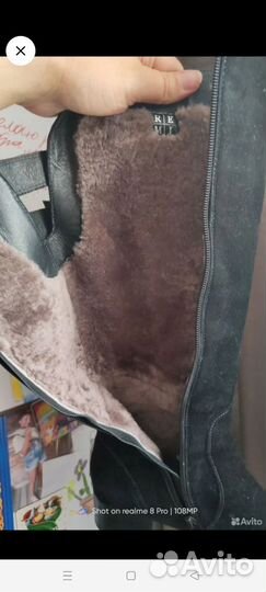 Зимние сапоги натуральная замша 39