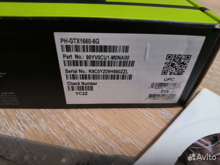 Видеокарта Asus Gtx 1660 6gb