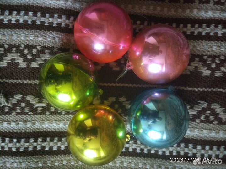 Елочные шары с бабочкой СССР