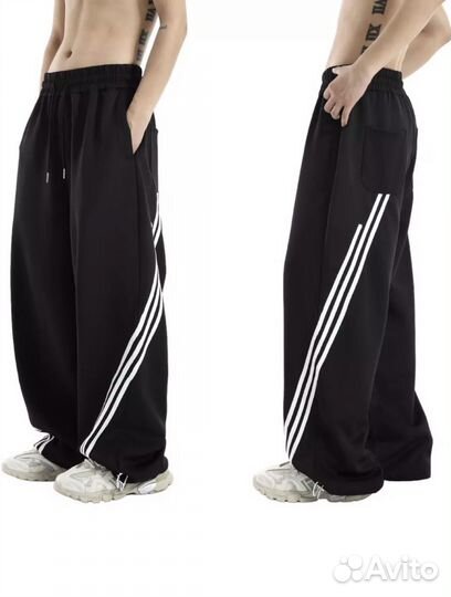 Брюки карго широкие