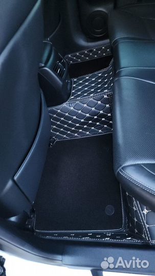 Автомобильные коврики 5D из экокожи Lux Toyota Cor