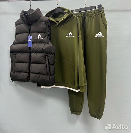 Спортивный костюм мужской тройка adidas