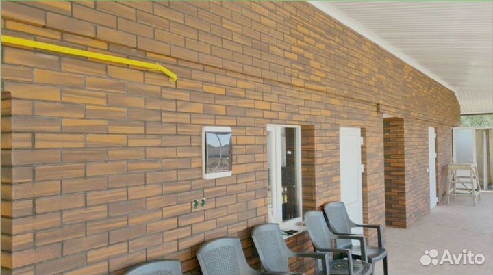 Гибкий кирпич на сетке для отделки