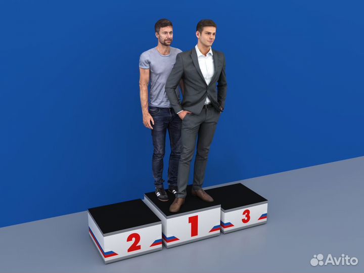 Пьедестал награждения Матрешка 612х612мм (квадрат)