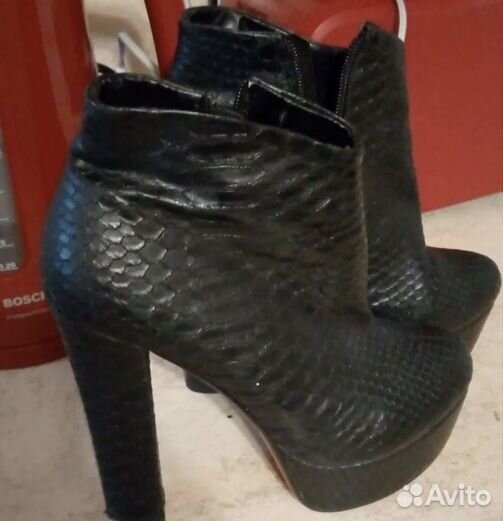 Ботильоны stiletto 37 р, эко кожа, без дефектов