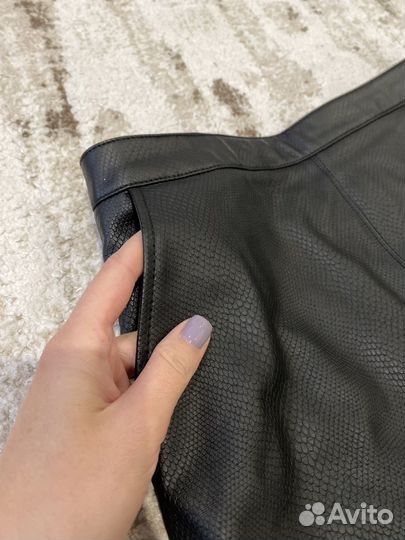 Юбка экокожа