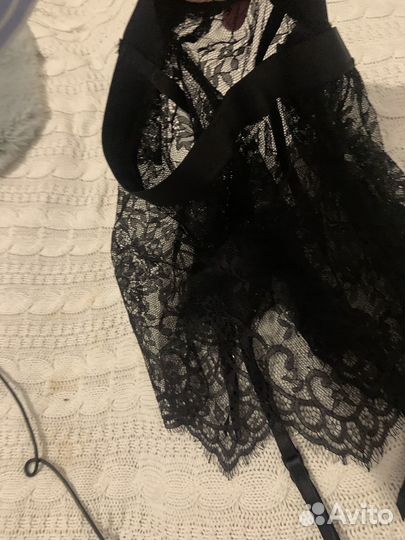 Белье ажурная юбка для чулок