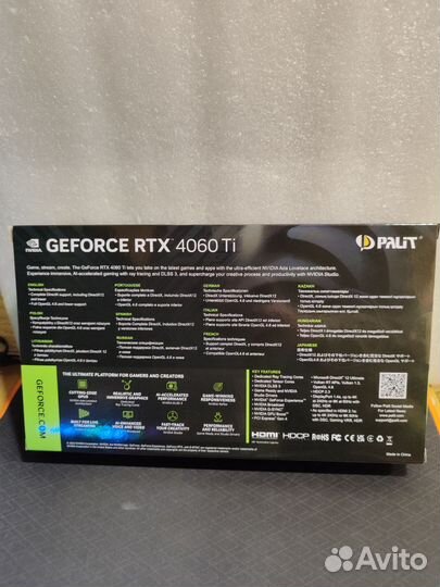 Видеокарта RTX 4060ti 8Gb новая