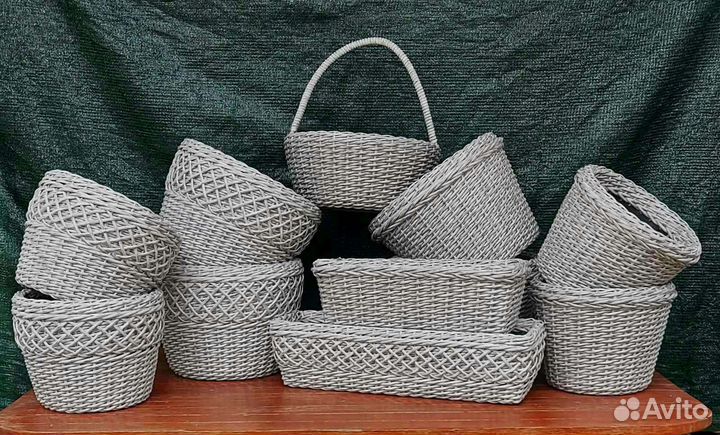 Кашпо вазоны из искусственного ротанга