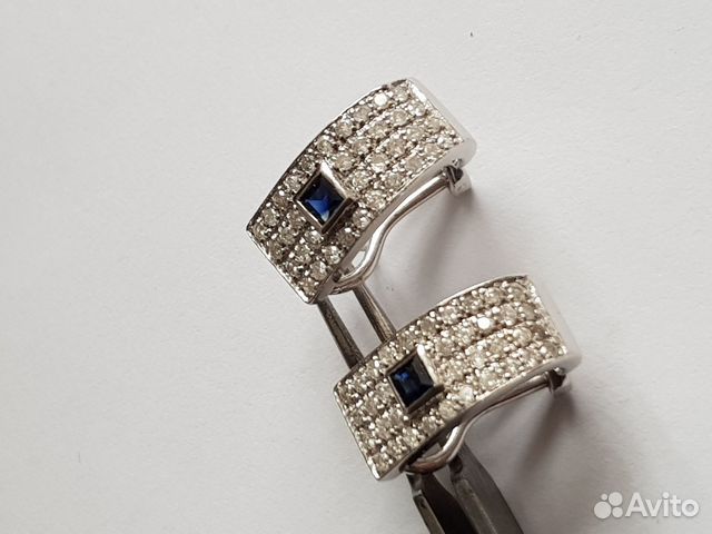 Золотые серьги и кольцо с бриллиантами