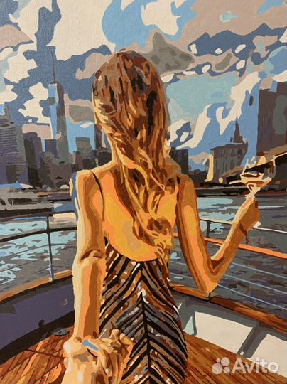 Картина по номерам (раскрашенная)