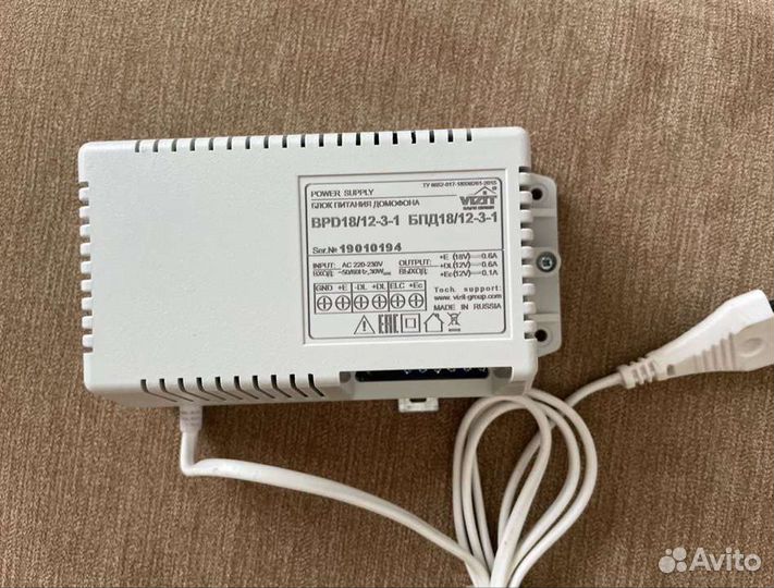 Блок питания домофона vizit BPD18/12-3-1 (Новый)