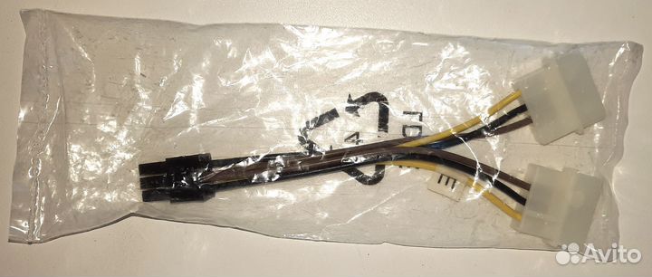 Кабель питания PCI-E 6-pin/Molex 4pin, разноцветны