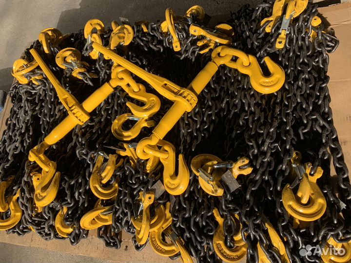 Крепежная цепь на трал 8мм 3м крюк-крюк