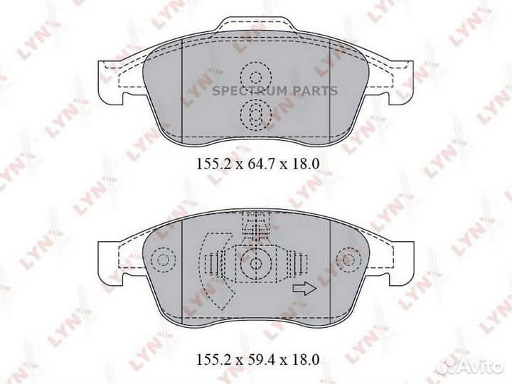 Lynxauto BD6317 Колодки тормозные передние