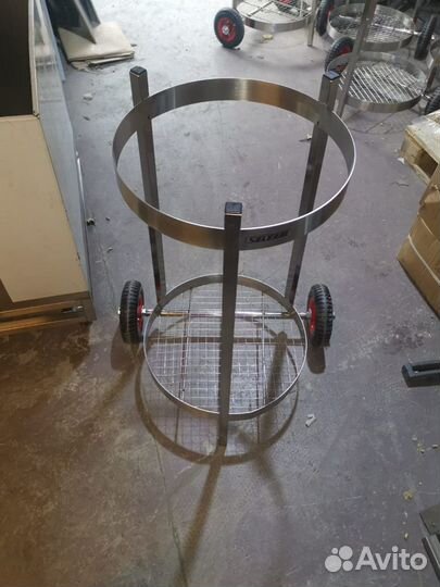 Тележка для мусорных пакетов нержавеющая сталь