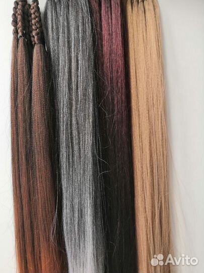 Хвост на резинке (шоколад, омбрэ черный, бордо)