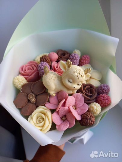 Детский букет, цветы в куполе