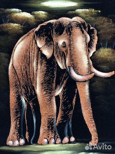 Интерьерная картина «Слон на закате»