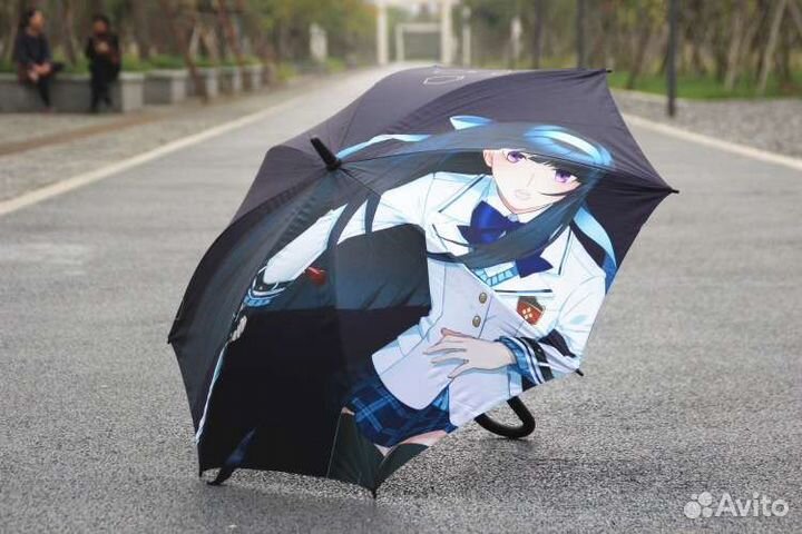 Зонт аниме под юбкой автомат складной новый