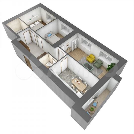 3-к. квартира, 77,1 м², 17/19 эт.