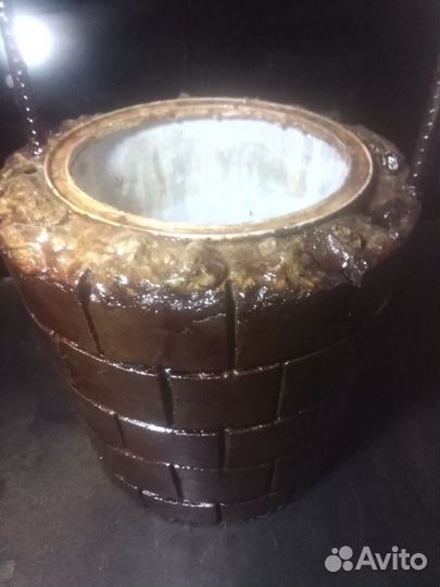 Кашпо ручной работы в форме корзинки