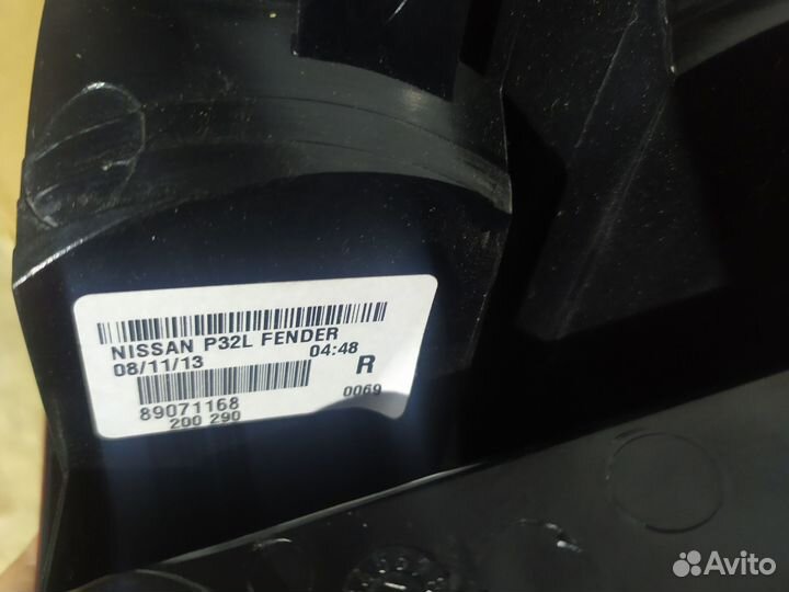 Фонарь задний наружный правый nissan qashqai J10