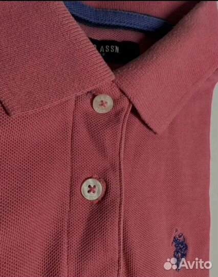 Us polo assn футболка поло женская цвет barbie