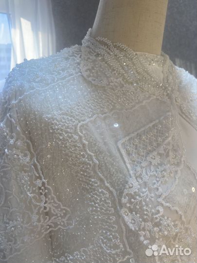 Абайное свадебное платье