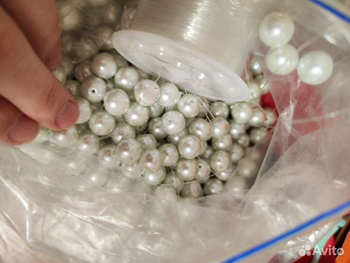 Жемчуг стекло 10мм 50шт