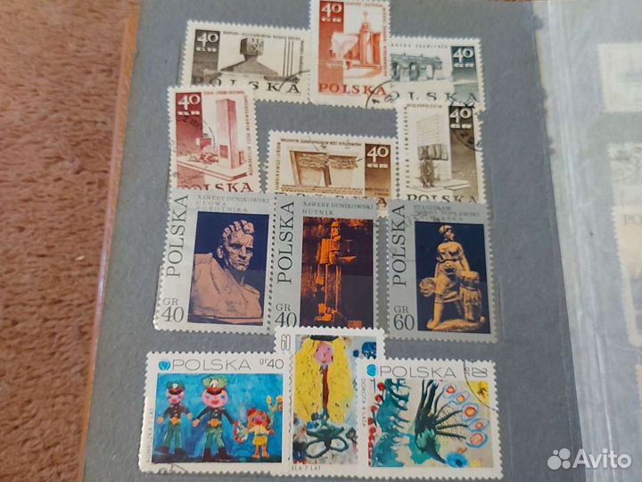 Марки почтовые польские и советские