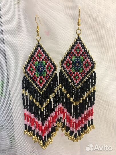 Серьги из бисера