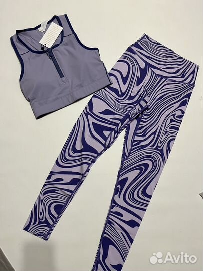 Спортивный костюм женский лосины топ S