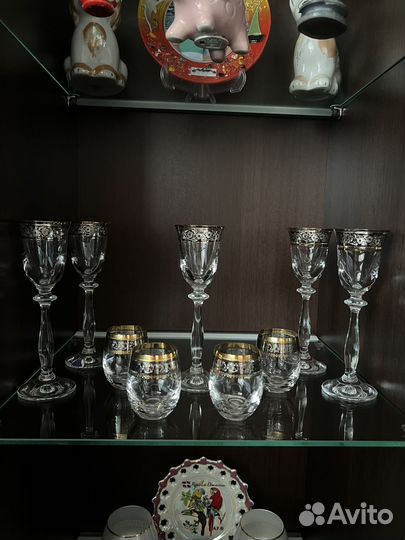 Рюмки хрусталь на ножке Богемия