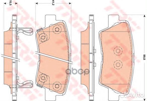 Колодки тормозные задние TRW GDB3494 hyundai So