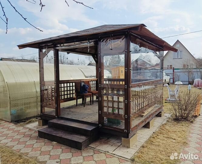 Мягкие окна (шторы) для веранд, беседок, террас