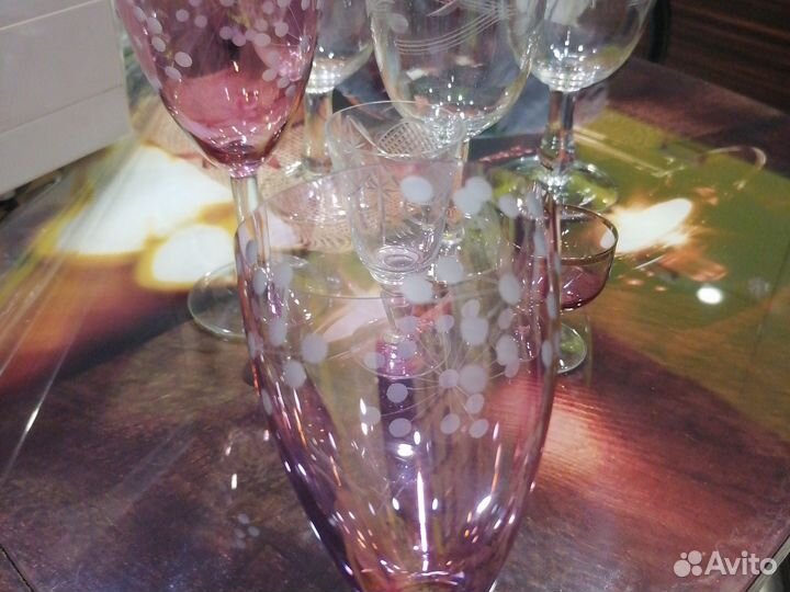 Фужеры цветное стекло СССР