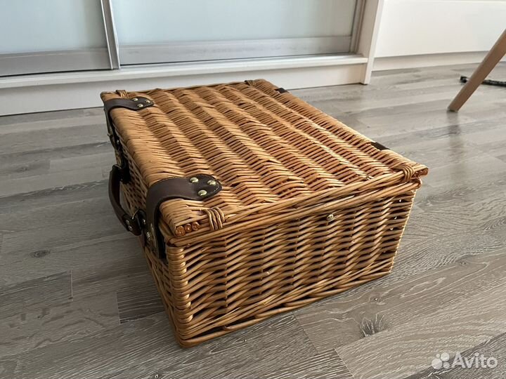 Корзинка для пикника vintage, плетеная
