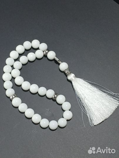 Четки православные Белый агат имитация