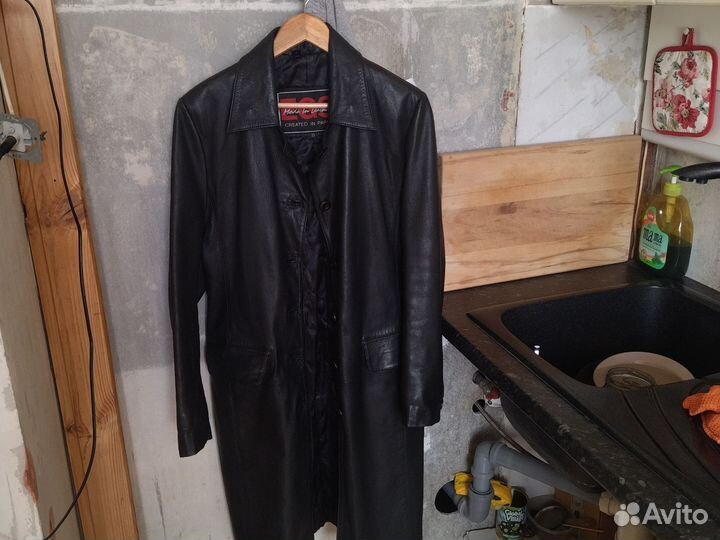 Кожаный плащ женский натуральная кожа