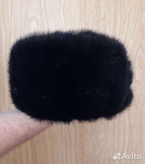 Норковая мужская шапка ушанка