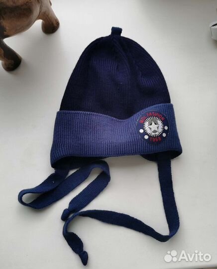 Шапка зимняя для мальчика от 6 мес до 2 лет