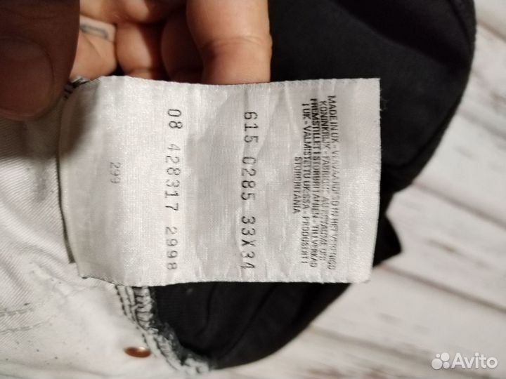 Джинсы levis 516 made in UK чёрные