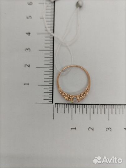 Кольцо р-р 16,5 золото 585 пр с фианитами
