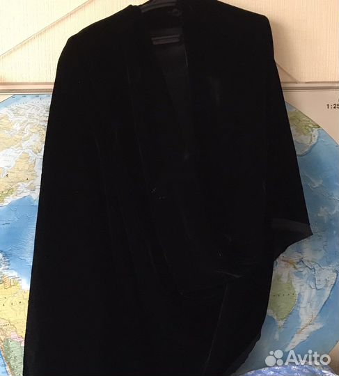 Отрез натурального бархата 1960х на шифоне