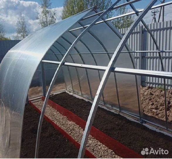 Каркас теплицы «Горка» с поликарбонатом