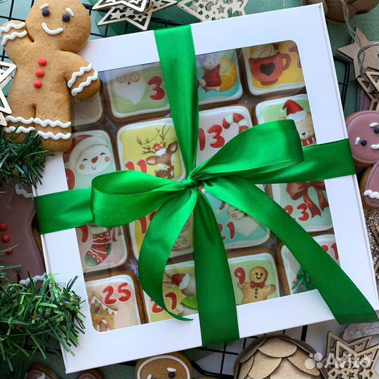 Адвент календарь пряничный