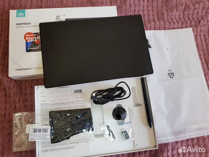 Графический планшет huion Inspiroy RTP-700 черный