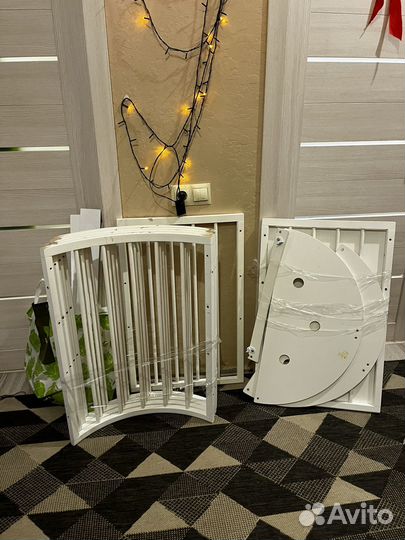 Детская кроватка 7в1, с маятником